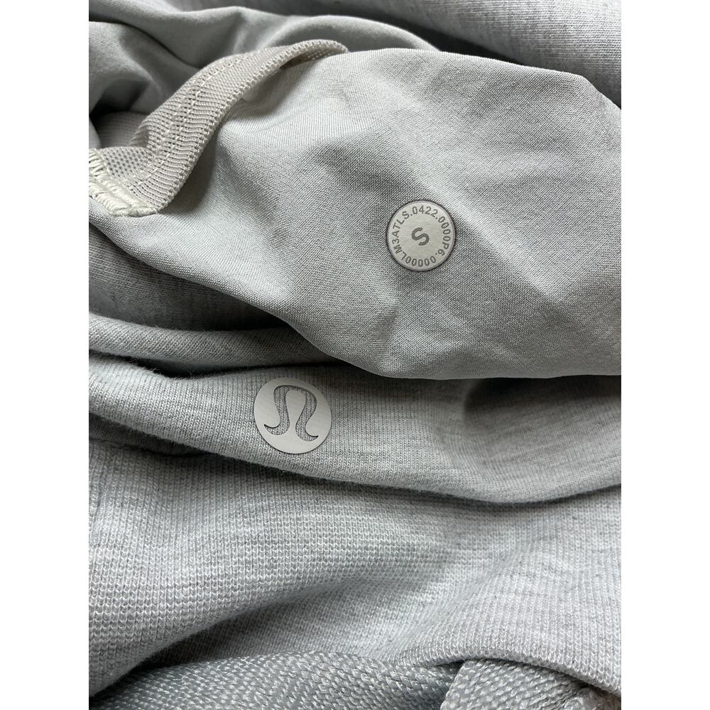 Lululemon Cozy Athletic Heather Grey Accolade Hooded Sweatshirt Size S - Picture 4 of 4